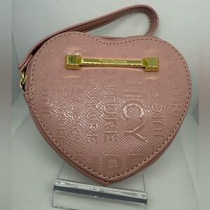 Juicy‎ Couture Pink Heart Clutch with Gold Hardware